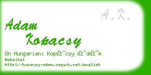 adam kopacsy business card